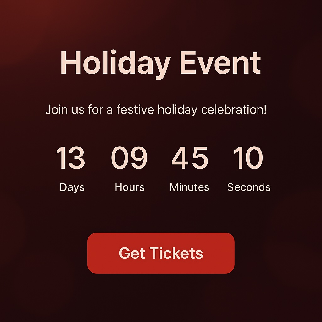 How To Handle Holiday Event Registrations Without Website Slowdowns 4 Holiday Event Countdown