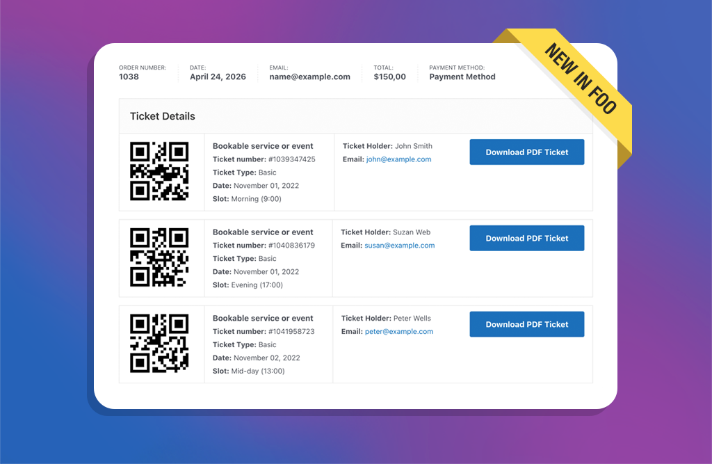 Thank You Page Tickets