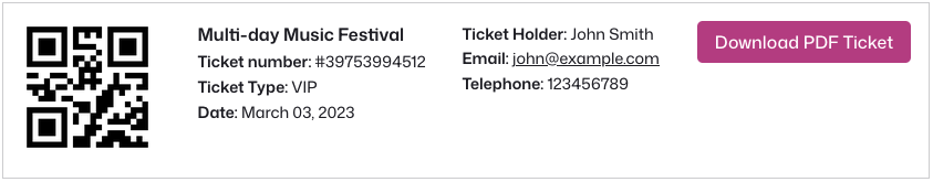 How to Sell Tickets for Live Music Events with WooCommerce 2 Example Ticket